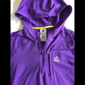 Addidas Sport Top, Hoodie, Back Pocket 1/4 zipper